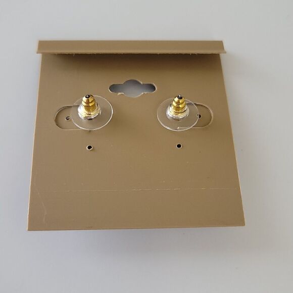 Earrings Black & Gold Tone Leaves Stud Earrings New #0327 - Picture 2 of 6